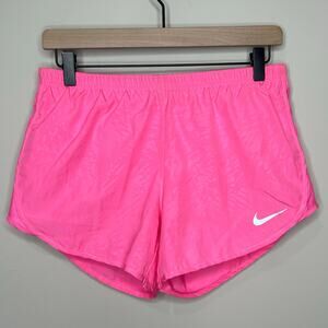 Nike Dri-Fit Running Shorts Size S Pink Liner Back Zipper Pocket Drawstring
